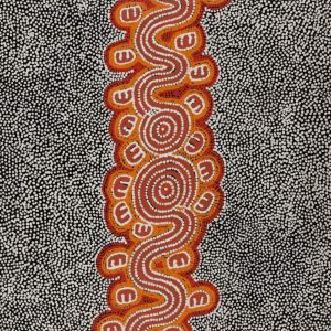 Jajirrdi manu Janganpa Jukurrpa (Western Quoll & Possum Dreaming) - Yakurdyi by Ritasha Nampijinpa Martin