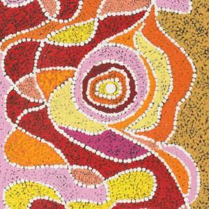 Lukarrara Jukurrpa (Desert Fringe-rush Seed Dreaming) by Margarina Napanangka Miller