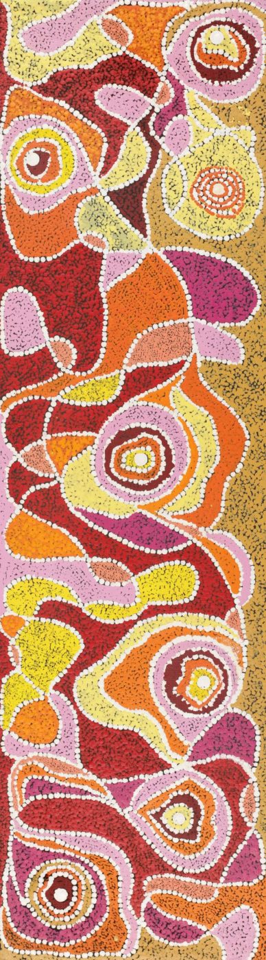 Lukarrara Jukurrpa (Desert Fringe-rush Seed Dreaming) by Margarina Napanangka Miller