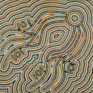 Ngapa Jukurrpa (Water Dreaming)  -  Pirlinyarnu by Mahalia Nampijinpa Hargraves