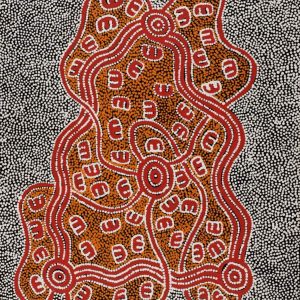 Jajirrdi manu Janganpa Jukurrpa (Western Quoll & Possum Dreaming) - Yakurdyi by Ritasha Nampijinpa Martin