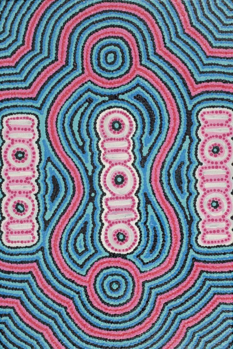 Ngapa Jukurrpa (Water Dreaming) - Pirlinyarnu by Mahalia Nampijinpa Hargraves