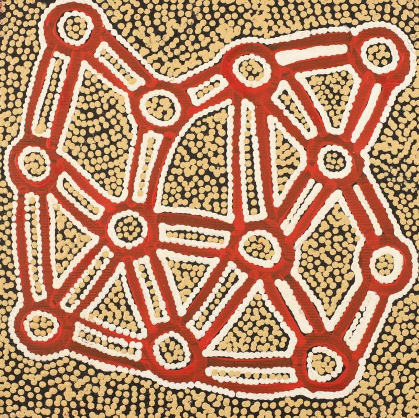 Ngapa Jukurrpa (Water Dreaming) - Puyurru by Shane Jampijinpa Brown
