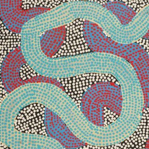 Warlukurlangu Jukurrpa (Fire country Dreaming) by Vanetta Nampijinpa Hudson