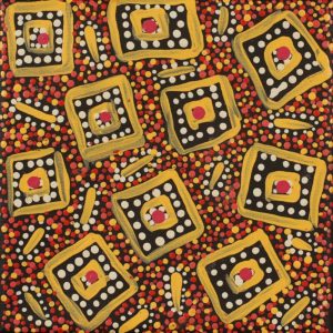 Wanakiji Jukurrpa (Bush Tomato Dreaming) by Warlukurlangu Artists