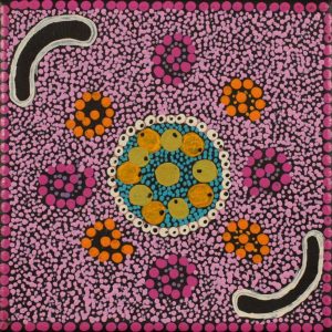 Wanakiji Jukurrpa (Bush Tomato Dreaming) by Warlukurlangu Artists