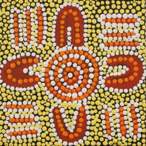 Mamupururnpa Jukurrpa (Barking Spider Dreaming) by Warlukurlangu Artists