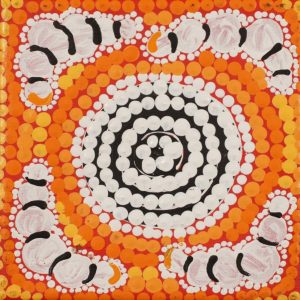 Wanakiji Jukurrpa (Bush Tomato Dreaming) by Warlukurlangu Artists