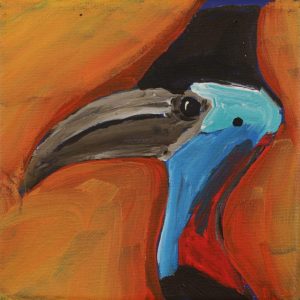 Jurlpu kuja kalu nyinami Yurntumu-wana (Birds that live around Yuendumu) by Warlukurlangu Artists