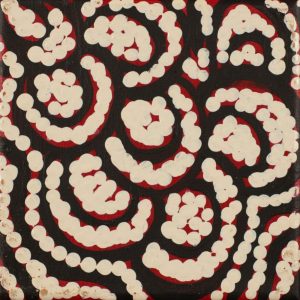 Lukarrara Jukurrpa (Desert Fringe-rush Seed Dreaming) by Warlukurlangu Artists