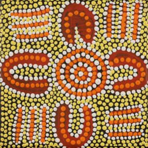 Mamupururnpa Jukurrpa (Barking Spider Dreaming) by Warlukurlangu Artists