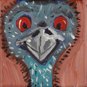 Jurlpu kuja kalu nyinami Yurntumu-wana (Birds that live around Yuendumu) by Warlukurlangu Artists