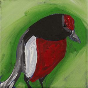 Jurlpu kuja kalu nyinami Yurntumu-wana (Birds that live around Yuendumu) by Warlukurlangu Artists