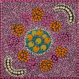 Wanakiji Jukurrpa (Bush Tomato Dreaming) by Warlukurlangu Artists