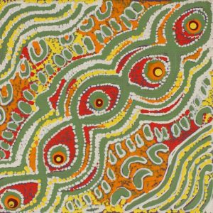 Lukarrara Jukurrpa (Desert Fringe-rush Seed Dreaming) by Warlukurlangu Artists