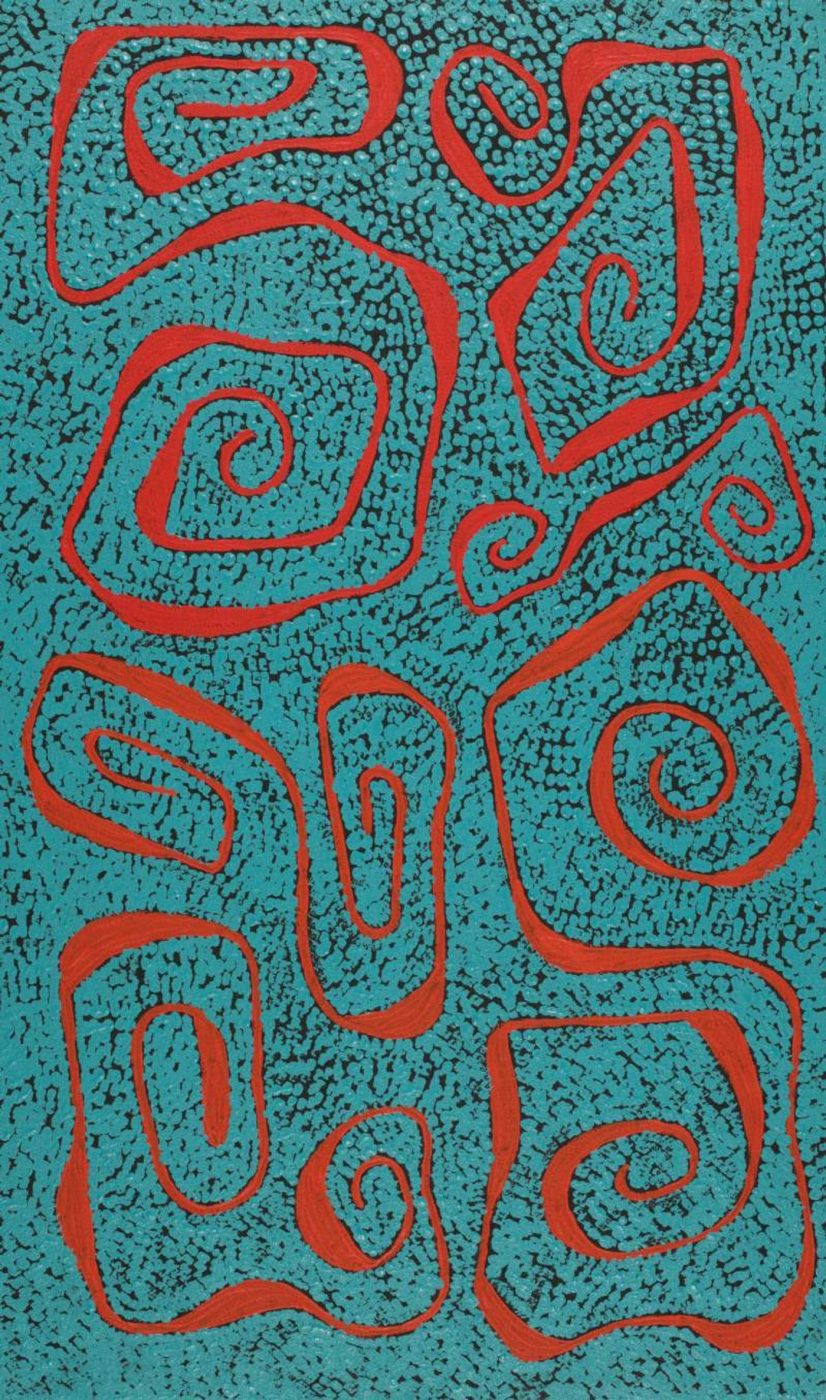 Yarla Jukurrpa (Bush Potato Dreaming) - Cockatoo Creek by Stephanie Napurrurla Nelson