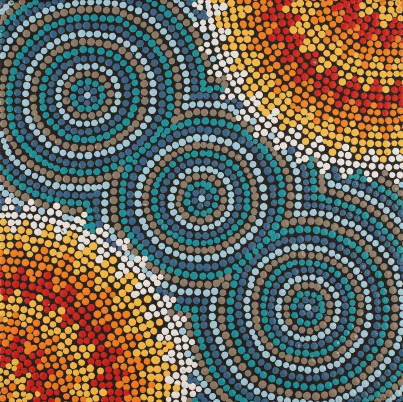 Warlukurlangu Jukurrpa (Fire country Dreaming) by Janine Nampijinpa Brown