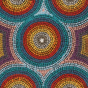 Warlukurlangu Jukurrpa (Fire country Dreaming) by Janine Nampijinpa Brown