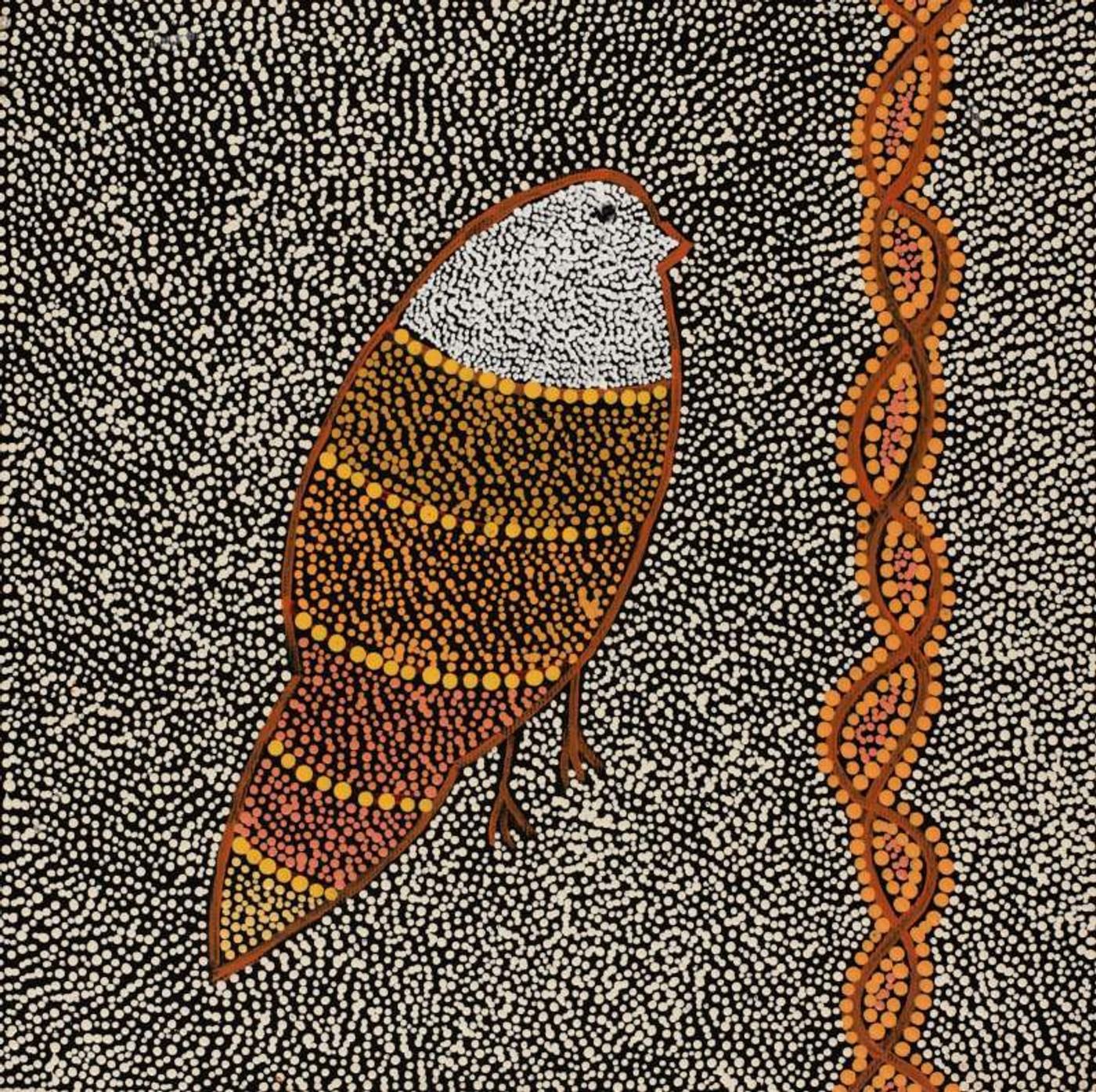 Ngalyipi Jukurrpa (Snakevine Dreaming) - Mina Mina by Geraldine Napangardi Granites by Geraldine Napangardi Granites