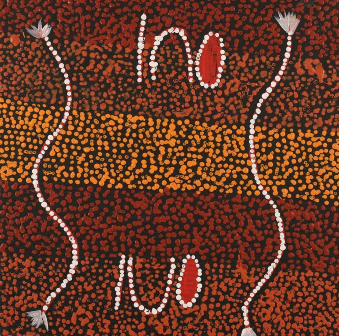 Ngapa Jukurrpa (Water Dreaming) - Puyurru by Sarah Napurrurla Leo
