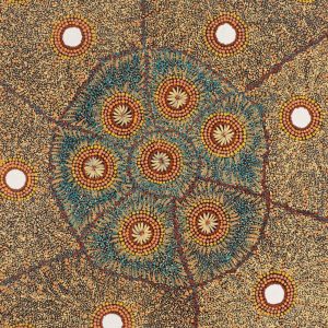 Warlukurlangu Jukurrpa (Fire country Dreaming) by Jacinta Nampijinpa Dixon
