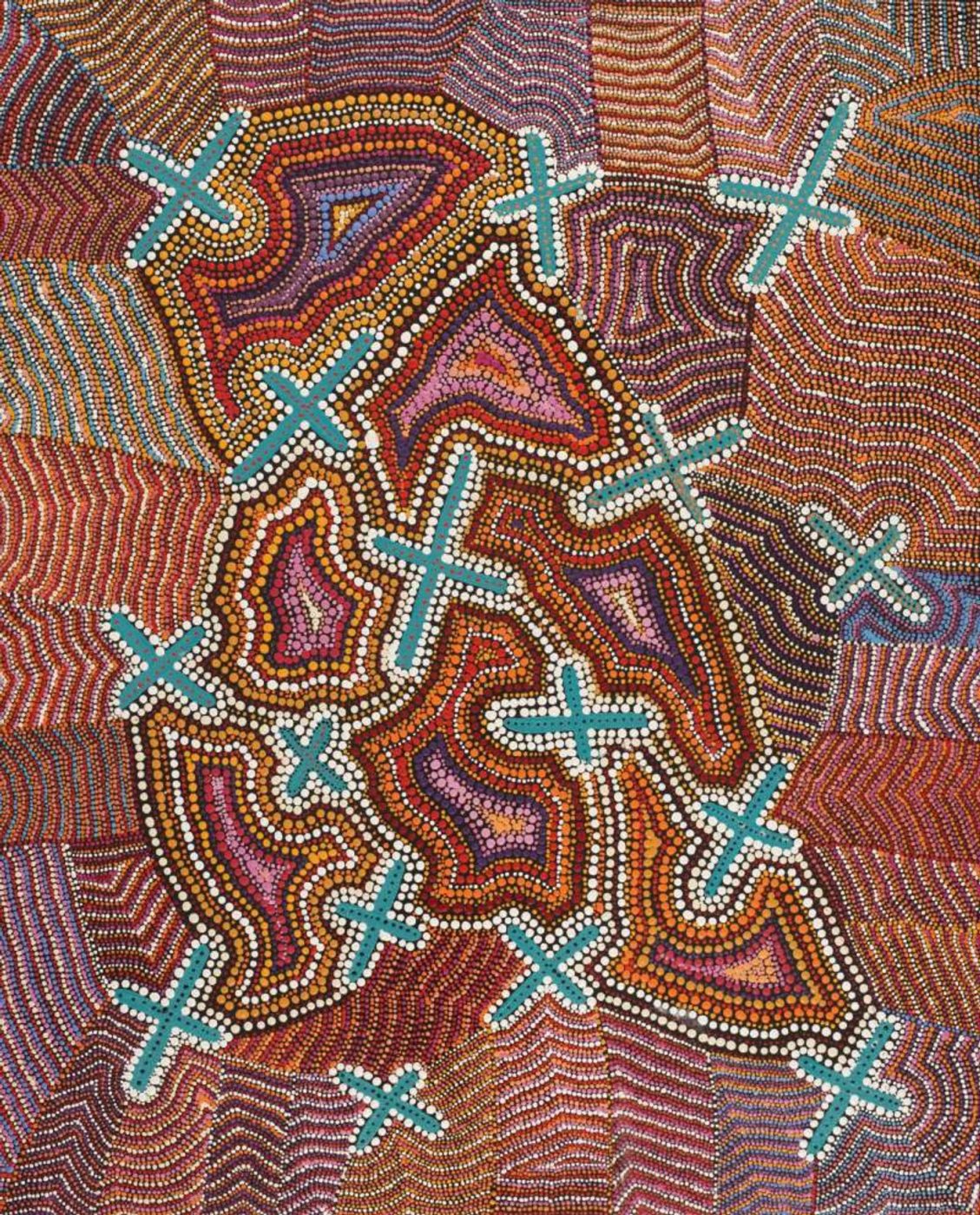 Ngatijirri Jukurrpa (Budgerigar Dreaming) by Kershini Napaljarri Collins