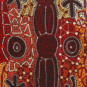 Warlukurlangu Jukurrpa (Fire country Dreaming) by Theo (Faye) Nangala Hudson