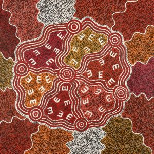 Janganpa Jukurrpa (Brush-tail Possum Dreaming)-  Mawurrji by Ritasha Nampijinpa Martin