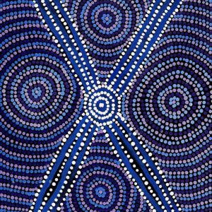 Lukarrara Jukurrpa (Desert Fringe-rush Seed Dreaming) by Lorraine Napangardi Wheeler