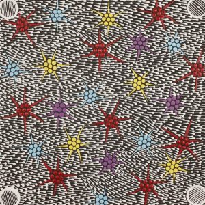 Lukarrara Jukurrpa (Desert Fringe-rush Seed Dreaming) by Sandra Napanangka Frank