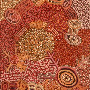 Warlukurlangu Jukurrpa (Fire country Dreaming) by Theo (Faye) Nangala Hudson