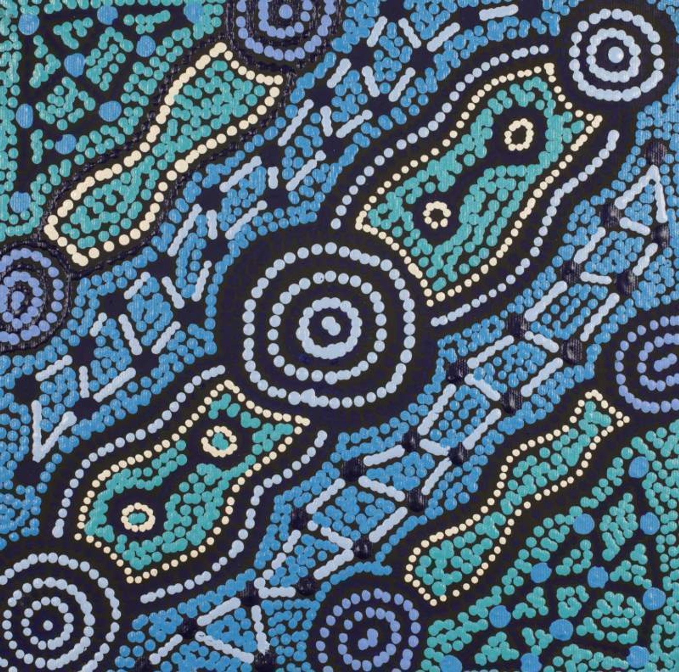 Warlukurlangu Jukurrpa (Fire country Dreaming) by Theo (Faye) Nangala Hudson