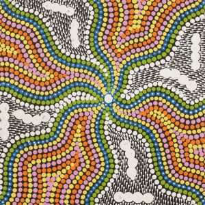 Lukarrara Jukurrpa (Desert Fringe-rush Seed Dreaming) by Richard Japanangka Frank