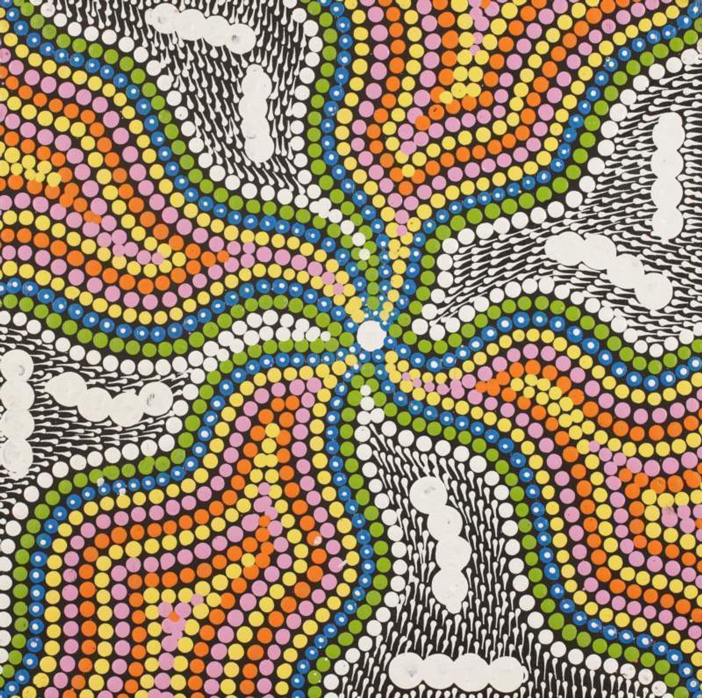 Lukarrara Jukurrpa (Desert Fringe-rush Seed Dreaming) by Richard Japanangka Frank