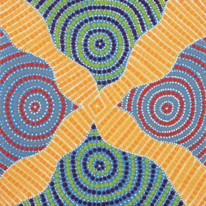 Lukarrara Jukurrpa (Desert Fringe-rush Seed Dreaming) by Sandra Napanangka Frank