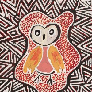 Jarlajirrpi Jukurrpa (Owlet Nightjar Dreaming) by Juliette Nampijinpa Brown