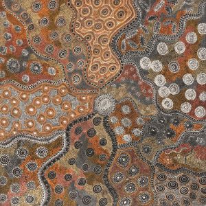 Ngapa Jukurrpa (Water Dreaming)  - Mikanji by Lola Nampijinpa Brown