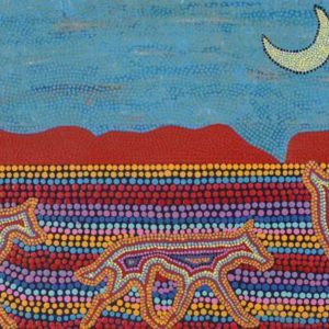 Jarntu kuja kalu nyinami Yurntumu-rla (Dogs that live in Yuendumu) by Elton Japangardi Granites