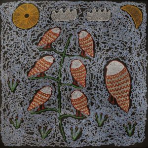 Ngalyipi Jukurrpa (Snakevine Dreaming) - Mina Mina by Geraldine Napangardi Granites by Geraldine Napangardi Granites