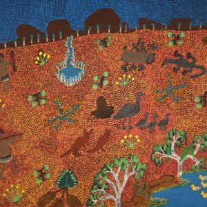 Ngatijirri Jukurrpa (Budgerigar Dreaming) by Julie Napaljarri Kitson