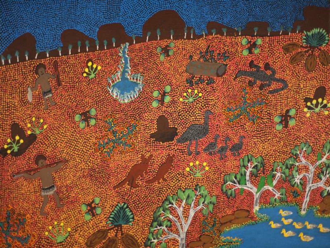 Ngatijirri Jukurrpa (Budgerigar Dreaming) by Julie Napaljarri Kitson