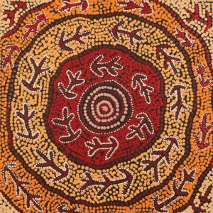 Warlukurlangu Jukurrpa (Fire country Dreaming) by Theo (Faye) Nangala Hudson
