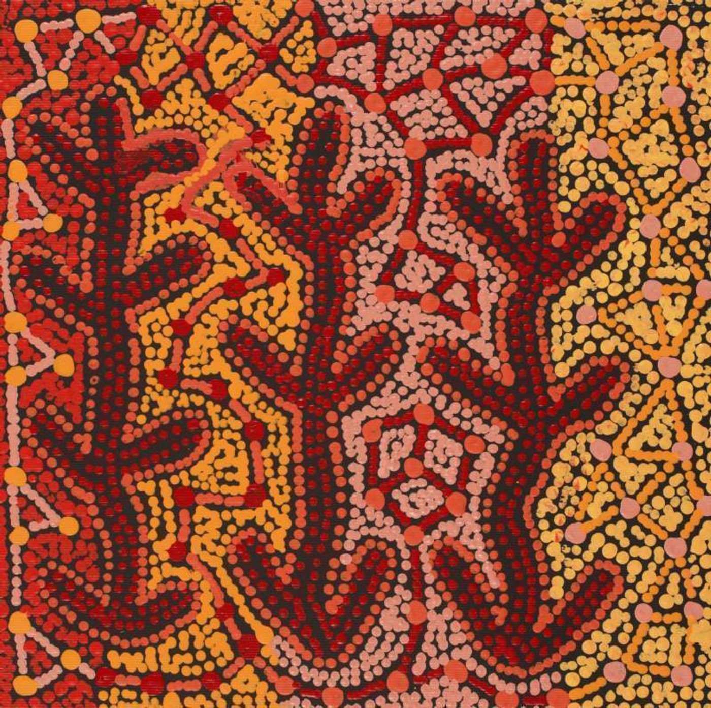 Warlukurlangu Jukurrpa (Fire country Dreaming) by Theo (Faye) Nangala Hudson