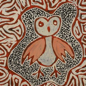 Jarlajirrpi Jukurrpa (Owlet Nightjar Dreaming) by Juliette Nampijinpa Brown