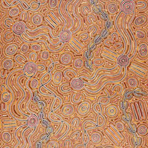 Majardi Jukurrpa (Hairstring Belt/Skirt or Tassel Dreaming) - Mina Mina by Madeleine Napangardi Dixon