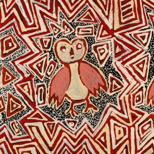 Jarlajirrpi Jukurrpa (Owlet Nightjar Dreaming) by Juliette Nampijinpa Brown