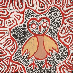 Jarlajirrpi Jukurrpa (Owlet Nightjar Dreaming) by Juliette Nampijinpa Brown