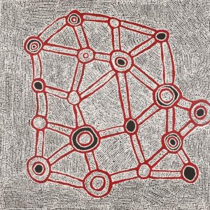 Ngapa Jukurrpa (Water Dreaming)  -  Puyurru by Shane Jampijinpa Brown