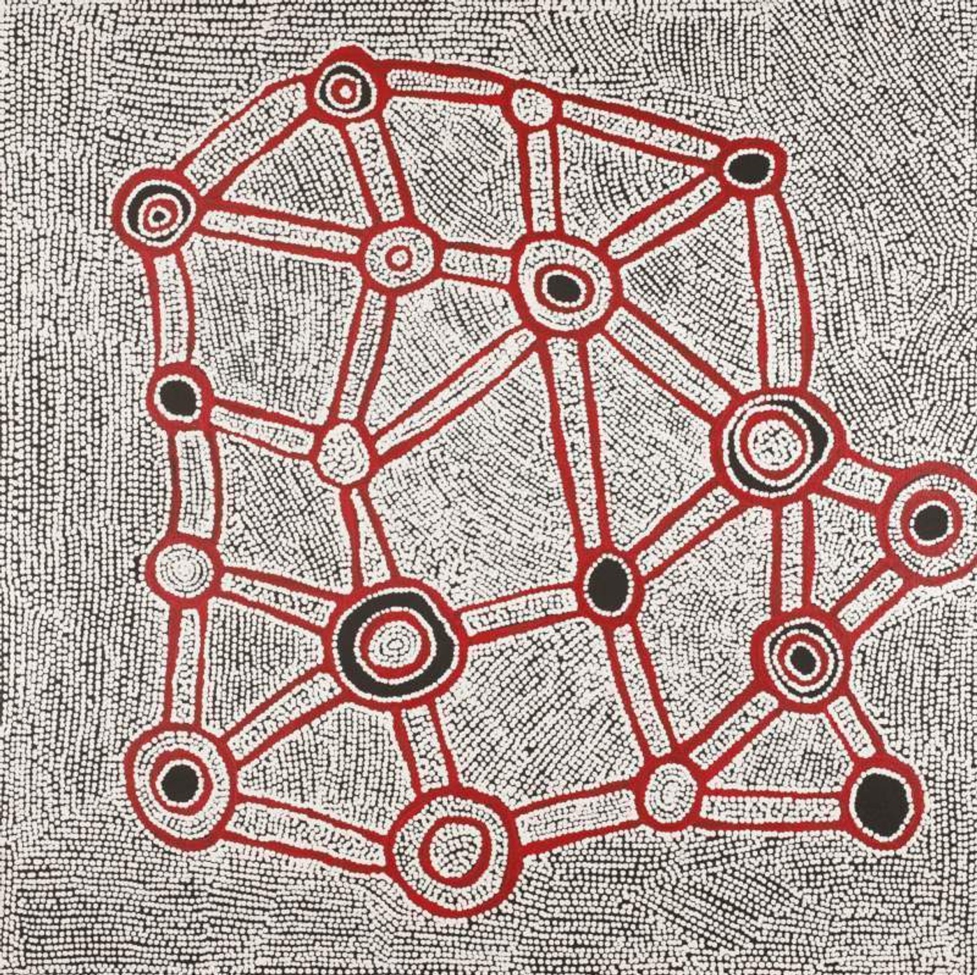 Ngapa Jukurrpa (Water Dreaming) - Puyurru by Shane Jampijinpa Brown