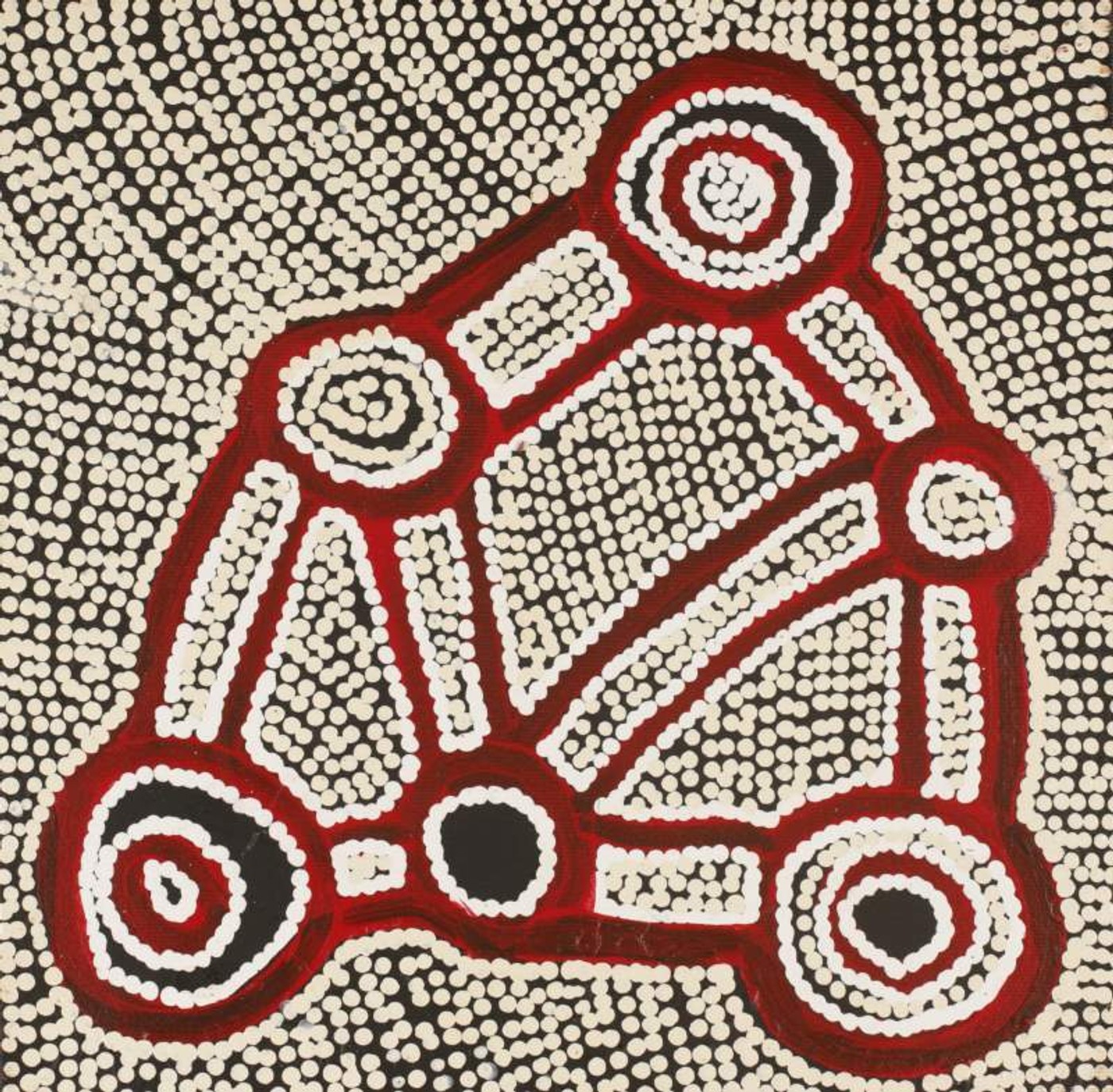 Ngapa Jukurrpa (Water Dreaming) - Puyurru by Shane Jampijinpa Brown